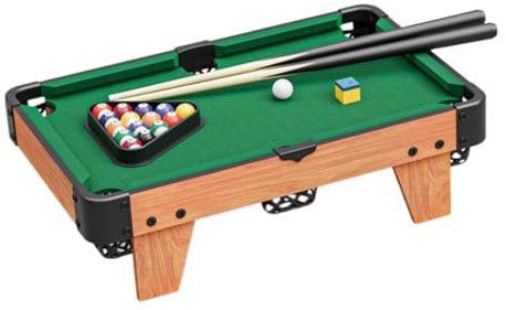 rockible Mini Billardtisch Desktop Spiele Interaktion Spielzeug Holzkreide Pool Spielzeug Kleiner Billard Spieltisch für Spieler Büro Heimgebrauch