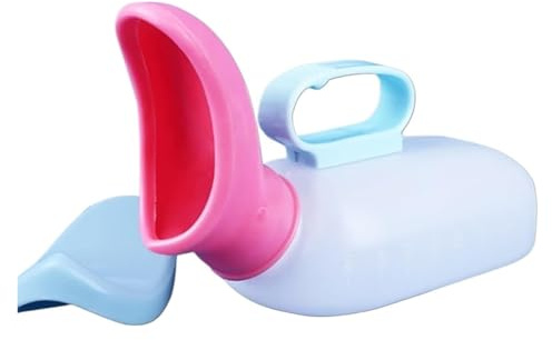 Auslaufsichere Urinflasche für Damen, für Nachtreisen, 900 ml, weiblicher Urinbehälter für Senioren mit Deckel, Urinflasche für den Nachttisch