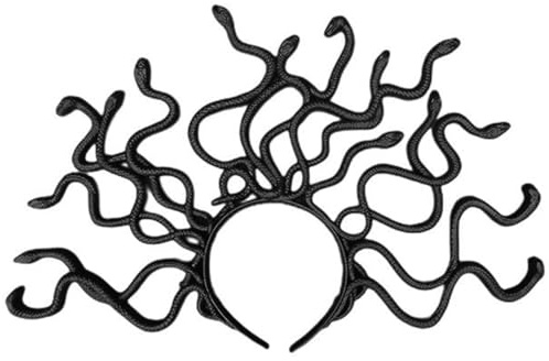 YIZITU Medusa Schlangen Kostüm Stirnband Halloween Medusa Stirnband Kostüm Medusa Cosplay Kopfschmuck Kopfschmuck Karneval Maskerade