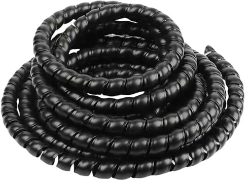 KAIYAYA 1 Pezzo Confezione 5m Organizer Cavi Protegge i Tuoi Animali Domestici dai Cavi Masticatori,Nascondi Cavi Outdoor Guaina per Cavi Elettrici,Guaina per Cavi Elettrici5m Larghezza 10mm (Nero)