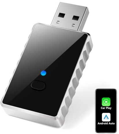 JYUHA 2026 Upgraded 2-in-1 Wireless Carplay & Android Auto Adapter