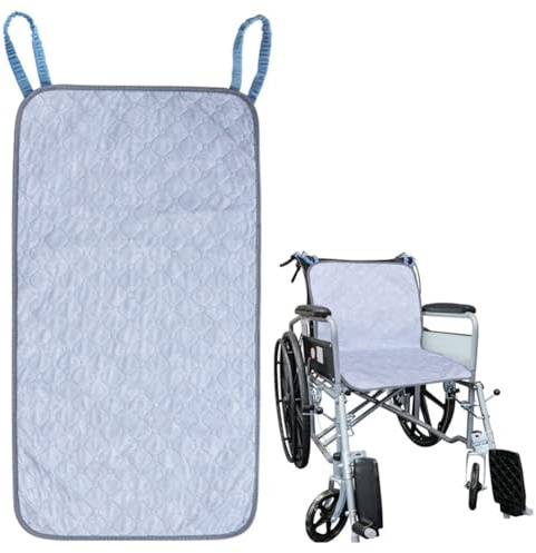 STDNERY Inkontinenzauflage for Rollstühle, rutschfeste Sitz- Und Rückenlehnenpolster for Stühle Und Elektromobile, Saugfähige Sitzschutzmatten, Kissen Im Vintage-Blumenmuster(Grey)