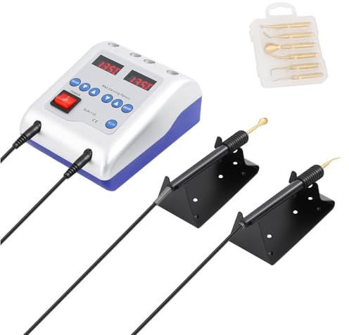 DHQCQL Waxing Maschine 50W, 2A Digital Elektrisch Waxer Maschine mit 6 Spitzen & 2 Stifthalter & 2 Stifte, 50-200℃, AC, Dental Wachs Maschinen & Geräte, Elektrisches Wachsmesser für Zahnärzte