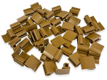 Clips de Fixation pour Lamelles d'Occultation PVC sur Grillage Rigide, Bambou, Sachet de 50 Pièces (Bambou)
