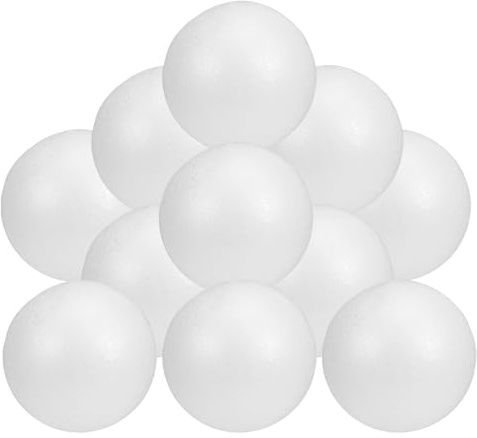 Bolas de Espuma para Manualidades en Color Blanco 12 Piezas Esferas | Bolas de Corcho para Manualidades, Bolas de Espuma Artesanal, para Manualidades, Bolas de Porexpan Manualidades