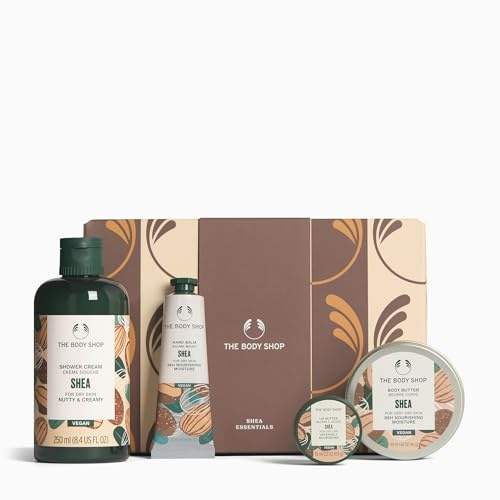 Shea Essentials Gift Set, 4-Piece Body Care Set for Dry Skin (Worth £29.5)