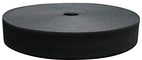 25 Meter Gummiband, 30 mm, schwarz