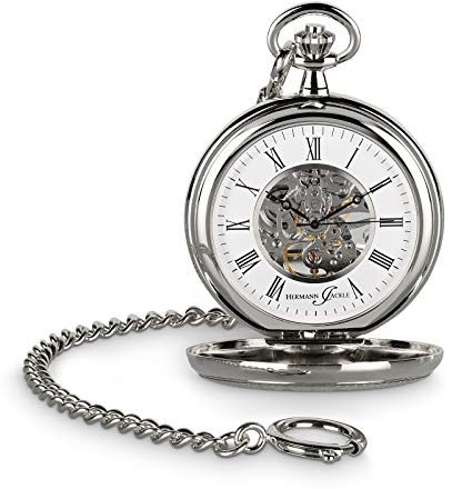 Hermann Jäckle Herren Taschenuhr Bayreuth Skelett 50 mm