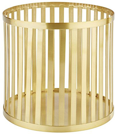 APS 15335 Korb Plus, Aufbewahrungskorb, Edelstahl, Gold-Look, Ø 21 cm, Höhe 20 cm