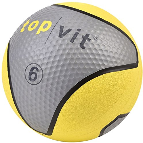 top vit Medizinball - Fitnessball mit Gummioberfläche | Medizinbälle in Studio Qualität Gewicht Sport Übungen Physiotherapie Muskulatur Werfen Fangen Stärkung des Körpers