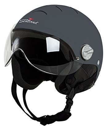 Scotland Herren 100050 Demi-Jethelm aus Polycarbonat, zugelassen für Ski, Titan, L