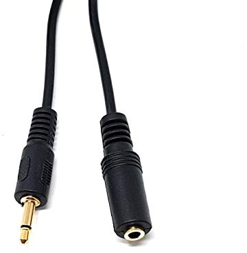 MainCore 1m 3.5mm Mono Jack to 3.5mm Mono Socket Extension Cable – Audio Lead Cord for Microphones, Amps, Mixers, and Audio Equipment