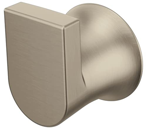 Moen Genta LX Modern Single Robe Hook or Towel Hanger for Kitchen or Bathroom, Brushed Nickel, BH3803BN