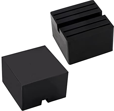 EXLECO 2 Stücke Wagenheber Gummiauflage (75x75x50mm) für Rangierwagenheber | Universal Gummi Auflage für PKW/SUV, robust und praktisch, ideal für Auto Tuning