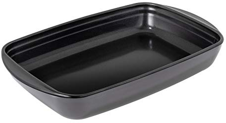 KUHN RIKON Easy Auflaufform aus Glas, beschichtet, 2,6 Liter, gross, bleibt nichts kleben, einfache und schnelle Reinigung, backofenfest bis 240 Grad