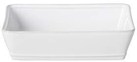 Costa Nova, Friso colección, Vajilla elegante, gres, Fuente horno rectangular, blanco, 20 cm