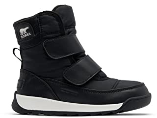 Sorel Whitney 2 Strap Waterproof bottes d'hiver imperméables pour enfants, Noir (Black x Sea Salt), 24 EU