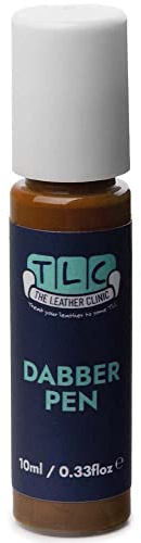 The Leather Clinic Stylo de retouche pour cuir et vinyle 10 ml | Stylo de réparation de rayures et éraflures pour canapés, sièges de voiture, chaussures, sacs | Restaure les petites zones (marron