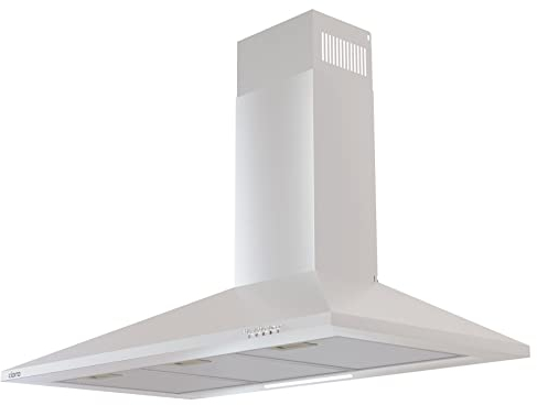 CIARRA Classe A Cappa Aspirante 90 cm Cappa da Cucina 370 m³/h 3 Velocità di Aspirazione filtro in alluminio (Argento)-CAS9201A