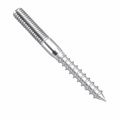 NIMA PARTS - 10 Stück Stockschrauben - rostfrei - Doppelschrauben, Holzschrauben, Doppelgewindeschraube, Schraubstifte, Distanzschrauben - mit Sechskantteil und Torx-Antrieb (M10x100)