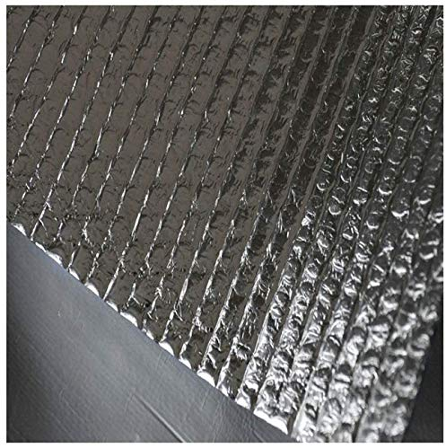 4mm Superfoil Isolierung für Garagentor Wärmeabweisend Aluminium-Thermo-Folie Isolierfolie Thermisch Isolierung Dämmfolie Aluminium Folien-Blase Rohrisolierung Folie Wand Isolier(Size:1x25m,Color:4mm)