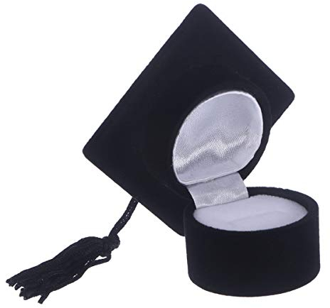 ifundom 3stücke Doktorhut Schmuckkästchen Kreative Aufbewahrungsbox Für Ringe Schmuckkästchen Schmuckornament Für Abschlussfeiern Und Dekoration