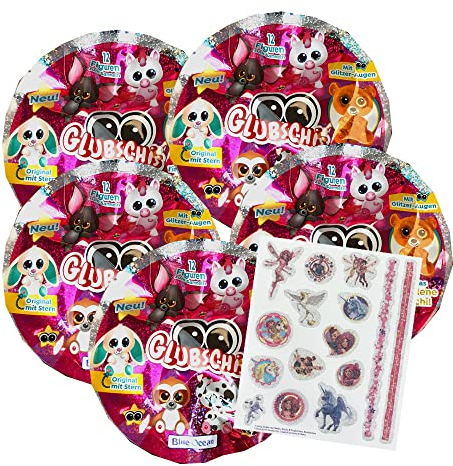 collect-it.de MY HOME OF CARDS + TOYS Blue Ocean Glubschi Serie 1 - Sammelfiguren - 5 Tüten + 15 Mia & Me Tattoos