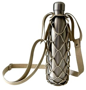 VINSTRIP® Cross-Bottle-Bag Flaschentasche zum Umhängen mit stufenlos verstellbarem Gurt - praktisches Accessoire für Sport, Shoppen, Reisen, Ausflüge, Festivals, am Strand, Schulweg & Arbeit