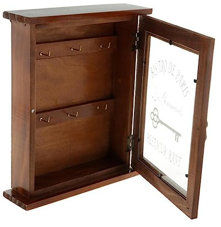 Ciieeo Vintage Schlüsselbox Wandmontage Holz Kompakte Eingangsaufbewahrung Praktischer Schlüsselhalter Mit Robustem Design Eleganter Organizer Für Zuhause Und Büro Platzsparend Stilvoll