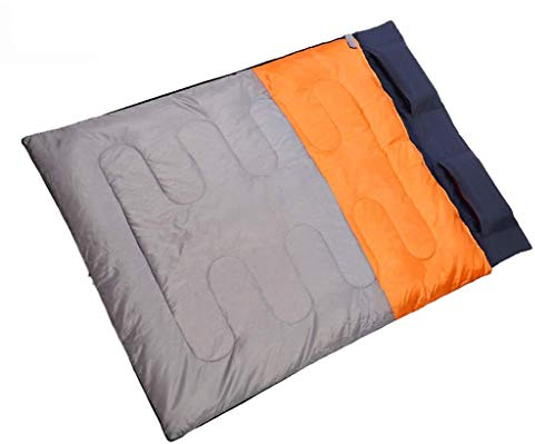 Doppelschlafsack, Camping oder Wandern, wasserdichter 2-Personen-Schlafsack für Erwachsene oder Jugendliche bei kaltem Wetter. LKW, Zelt oder Isomatte, leicht (E)