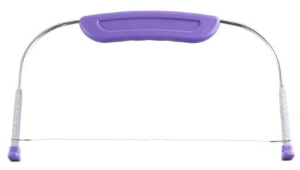 Pokinge Livellatore regolabile per torte, livellatore e affettatrice per torte, con filo in acciaio inox e manico, accessori da forno
