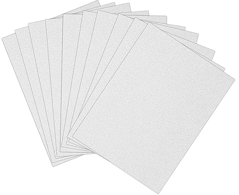 Glitzerpapier Silber A4 10 Blatt Einseitig für Basteln und Karten
