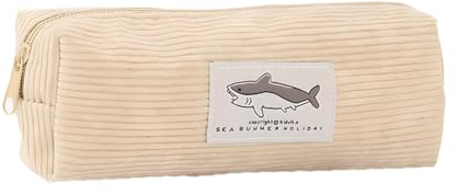 Tomedeks 1 Stück Mäppchen Federmäppchen Mädchen, Federmappe Teenager, Stiftetasche Stiftemappe Cord-Stoff Federtasche Pencil Case Schulmäppchen, Aesthetic Mäppchen(Beige)