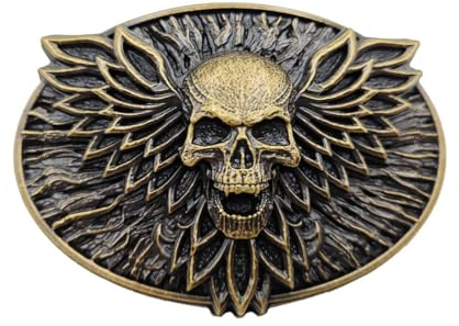 Xwest Gürtelschnalle mit Totenkopf