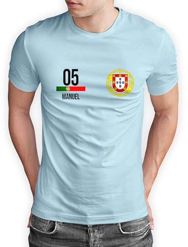True Statements Portugal T-Shirt „WM 2026“ Portuguese Trikot Fußball Shirt Herren Damen Unisex Weltmeisterschaft - personalisiert mit Zahl & Namen - Fanartikel Fan - Outfit, EU-Größen S bis 5XL
