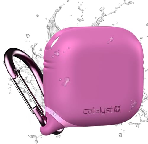Catalyst Waterproof Case Cover for AirPods 4, Drop Protection with Carabiner, Wireless Charging Silicone Case for Women and Men