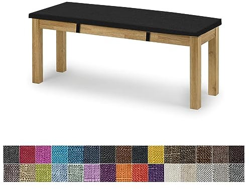 Outdoor Bankauflage 110 x 45 x 8 cm waschbar und abnehmbar Gartenbankauflage in Schwarz und weiteren Farben