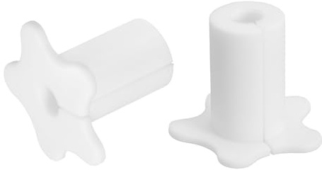 QUARKZMAN 2 Stück Kabeldurchführung 5/8-Zoll-Wandloch Ethernet-Kabel (Weiß) | Silikon-Kabelrouting-Kit Anti-Rutsch-Wandkabeldurchführungszubehör