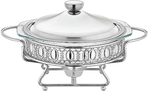CWCQGH Servidor de Buffet eléctrico Chef Chafing Dish Buffet Set, Acero Inoxidable y Calentadores de Buffet, Catering Buffet Mini Hot Pot Picnic al Aire Libre Hogar
