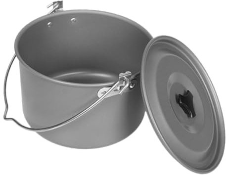 BESPORTBLE Pot De Camping Aluminium Avec Couvercle Ensemble De Cuisine Portable Pour Personnes Pour Activités De Plein Air Randonnée Et Pique-niques