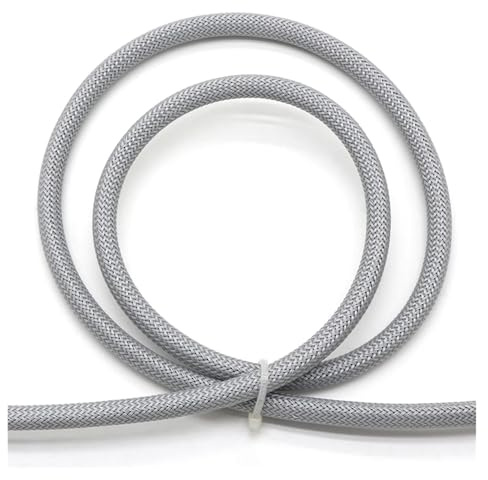 Guaina Per Cavi Elettrici Guaina intrecciata grigia da 5/10 m, 2, 4, 6, 8, 10, 12, 14, 16, 20, 25, 30, 40, 50, 60 mm, guaina espandibile for protezione cavi isolati ad alta densità(6MM_5 METERS)