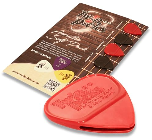 Twin Picks Doppel-Plektrum – Akustik Soft Pack – Einzigartiger Soundeffekt
