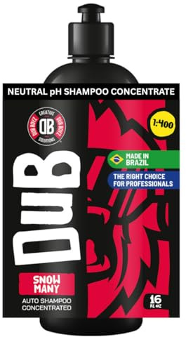 DUB BOYZ Snow Many Concentrated Auto Shampoo – High Foam Car Wash Shampoo, Safe for All Paints, Economical, No Residue, Enhances Shine (1, 16 OZ)