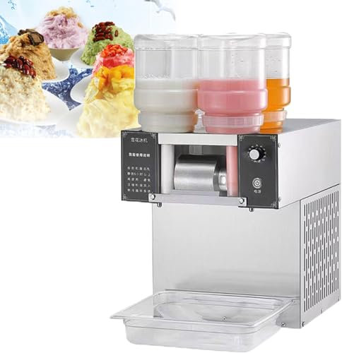 Máquina trituradora de hielo eléctrica para conos de nieve, postres caseros y camiones de comida, alta potencia 1200 W