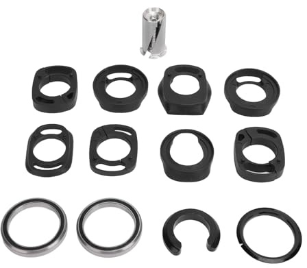 Juego de dirección para bicicleta con soporte de mecanizado CNC, fresado interno, espaciador, tapa superior inferior y rodamientos para bicicletas de montaña.