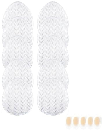 CAZSTYK 5 paia di inserti trasparenti antiscivolo per scarpe, adatti per tacchi alti che garantiscono una presa sicura e adesivi per suole