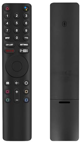XMRM-010 Reemplazo Xiaomi Mando a Distancia Xiaomi Smart TVs Control Remoto por Voz Compatible con P1, Q1, 4S, 4A, Q1E L32M6-6AEU, L32M5-5ASP, L55MS-5A, L65M5-5ASP