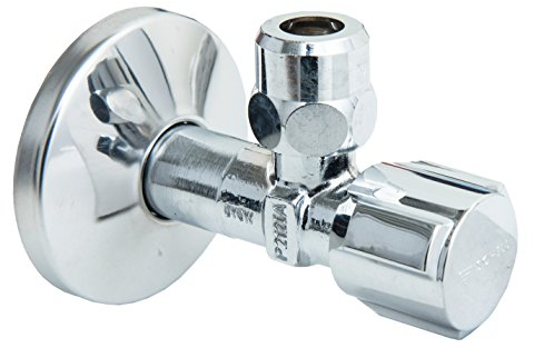 Schell Eckventil Comfort Messing, Geräuschklasse mit Längenausgleichverschraubung für Anschlussrohre, Griff inkluive Schubrosette, A 3/8Zoll, C 10 mm, 1 Stück, SCH049060621