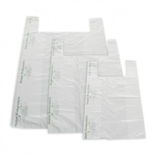 Buste Sacchetti Shopper Biodegradabili Compostabili per Alimenti - Varie Misure (27×50)