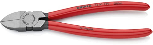 KNIPEX Seitenschneider für Kunststoff mit Kunststoff überzogen 180 mm, 72 01 180